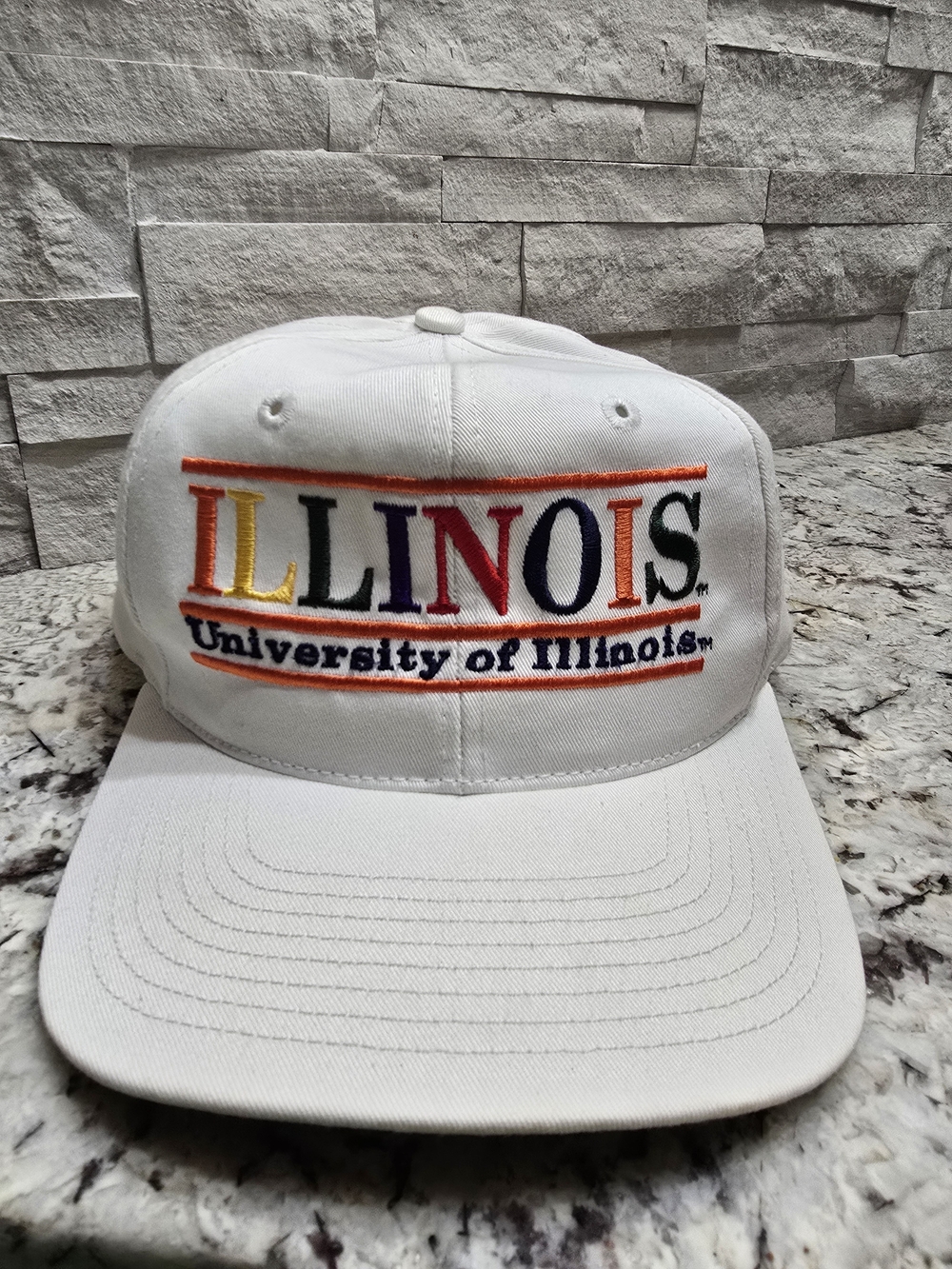 VTG University of Illinois Fighting Illini Snapback Hat The Game Multicolor RARE